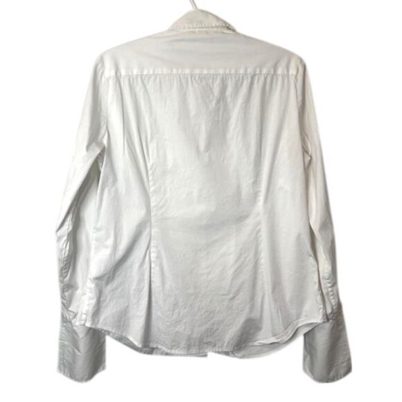 Josef Crisp cream cotton tuxedo style shirt size 14 - Picture 7 of 11